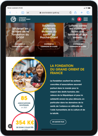 Section Présentation de l'accueil