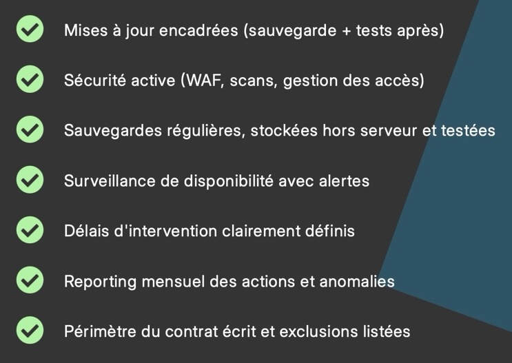 Checklist avant de mettre en place un contrat de maintenance WordPress
